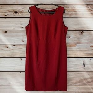 Black Label By Evan Picone Wine Red Dress Womens Plus 18W Knee Length